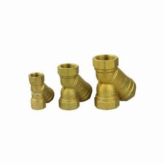 Rechte INO10101 3 4 Messing Y Strainer Pipeline 2 X Vrouwelijke draad Messing Strainer Valve