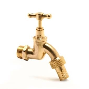 BS1010 Pipeline Taps Hose Unions Chrome Plated Bib Tap T Handle met Nozzle Male Thread