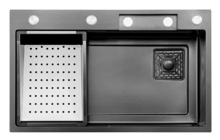 Op maat gemaakte nano coating keuken wasbakken handgemaakte buiten wasbak van roestvrij staal