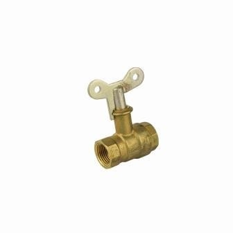 INOB300 Standaard Messing Ball Valves Boren Sleutel Handle 1/2in - 3/4in Vrouwelijke draad Lock Ball Valve