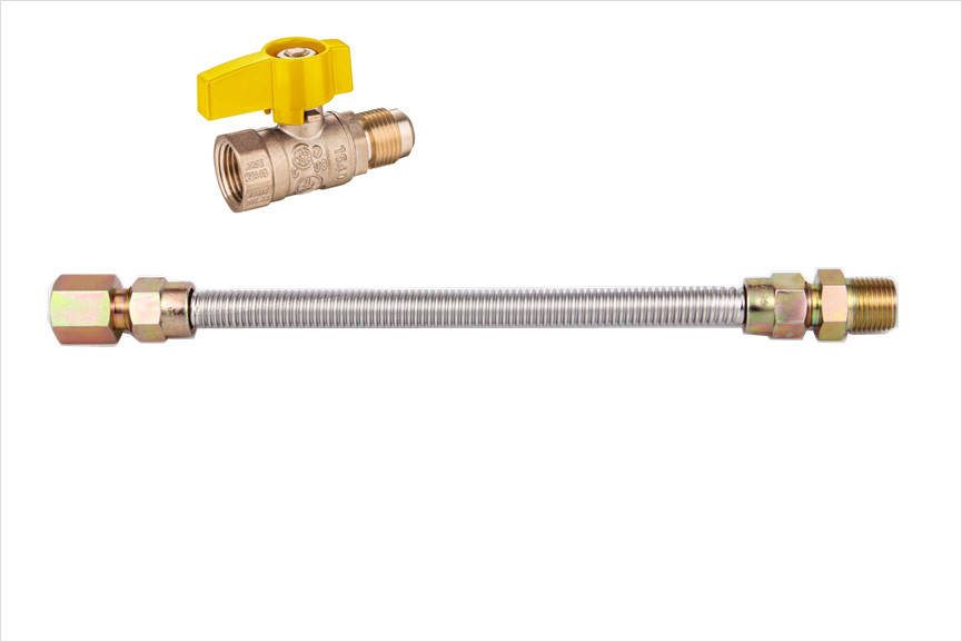 150PSI Ss304 Flexible Hoses Geaffineerde roestvrijstalen slang voor gasverbinding