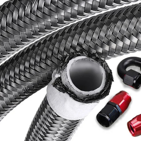 5/16 inch flexibele slangen roestvrij staal gevlochten PTFE gevlochten brandstof olie koeler slang lijnen