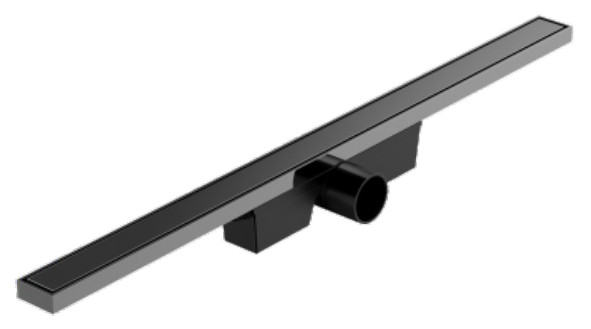 Lineaire grijs douche afvoer DIA 50mm zwart lineaire afvoer