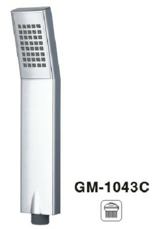 Slim vierkant aangepaste kleur Handheld douche spuitmachine Hand gepolijst Chrome douche kop