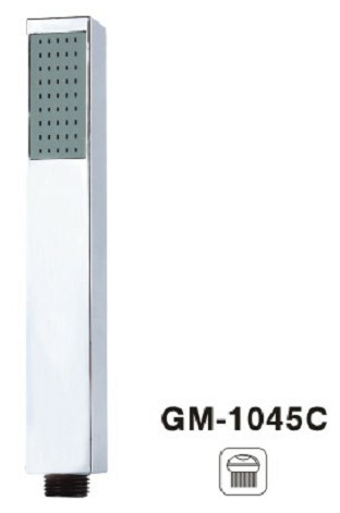 Slim vierkant aangepaste kleur Handheld douche spuitmachine Hand gepolijst Chrome douche kop