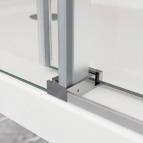 1950mm Douche Cubicles Glas Pivot Douche deur 450 + 450mm Hoek Douche behuizing