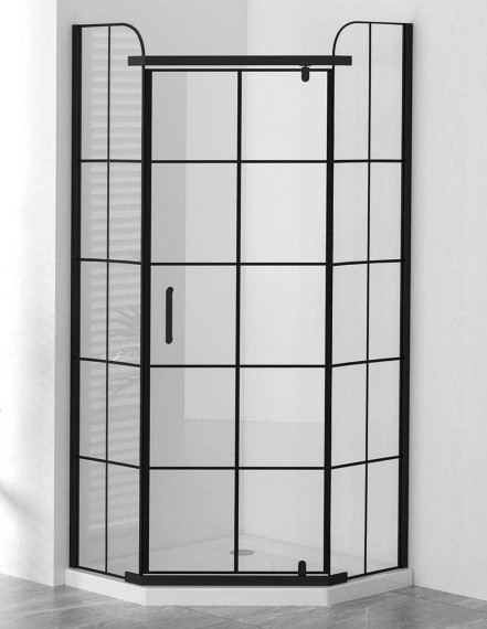3/8in Dikte Grist Patroon Glas Douche Cubicles Diversified Pivot Door Douche Behuizing