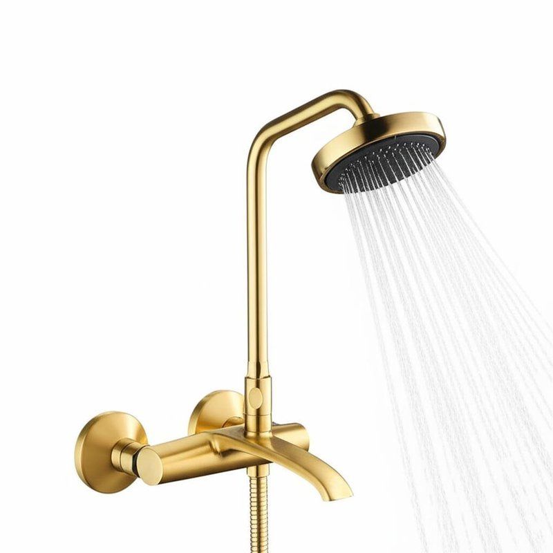 Messing verborgen douche mixer set plafond regen hoofd waterval spoel met handheld combo kit