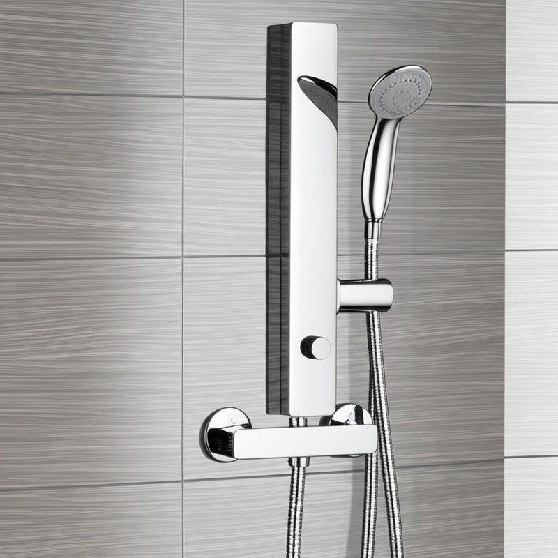 Chroom Messing Thermostatische Douche Kraan Combo Anti-Scald Bescherming met Multi-Function Handheld Spray